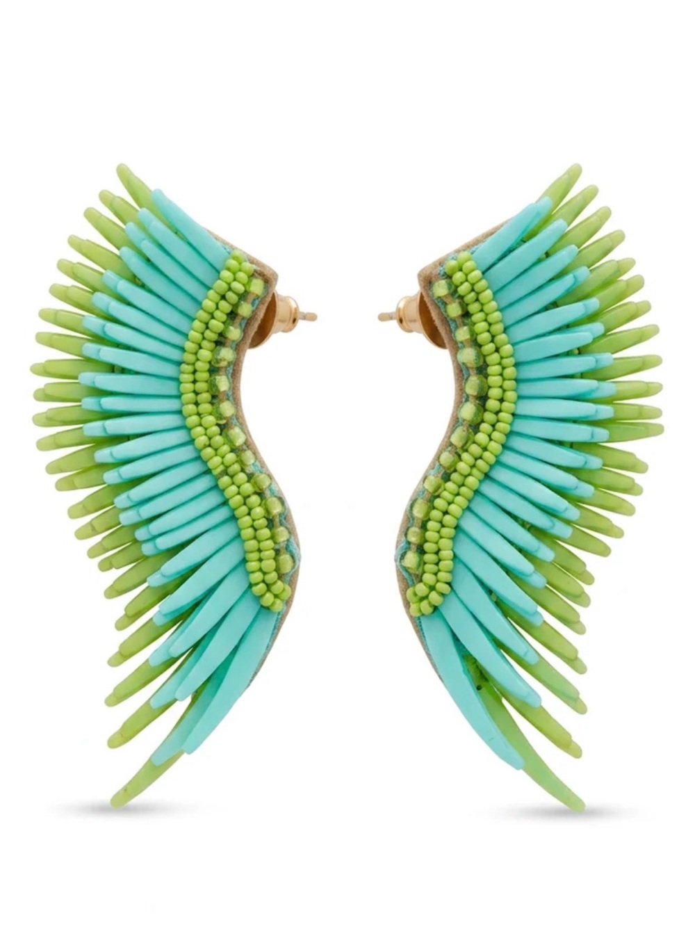 NWT Mignonne Gavigan Madeline Turquoise & Lime Statement Earrings